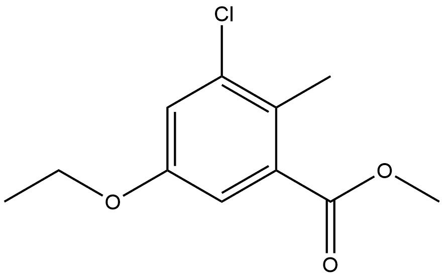 Methyl 3-chloro-5-ethoxy-2-methylbenzoate Structure