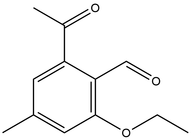 2-Acetyl-6-ethoxy-4-methylbenzaldehyde Structure