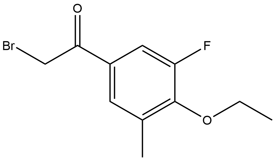 2-Bromo-1-(4-ethoxy-3-fluoro-5-methylphenyl)ethanone Structure