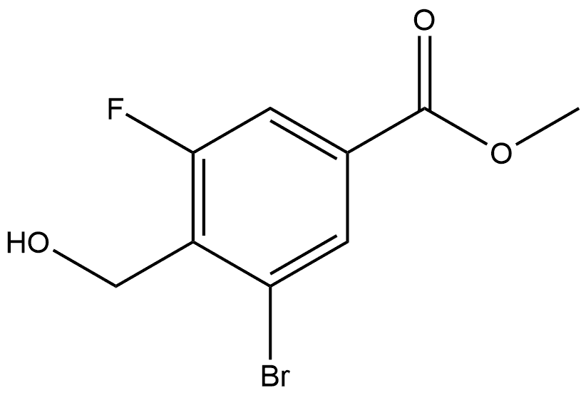 methyl 3-bromo-5-fluoro-4-(hydroxymethyl)benzoate Structure