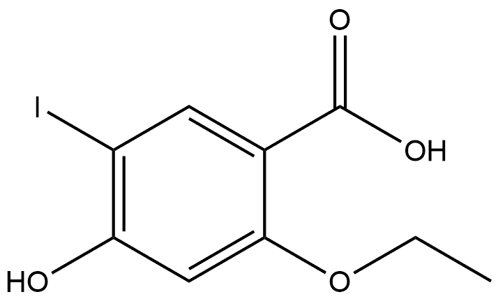 2-Ethoxy-4-hydroxy-5-iodobenzoic acid Structure