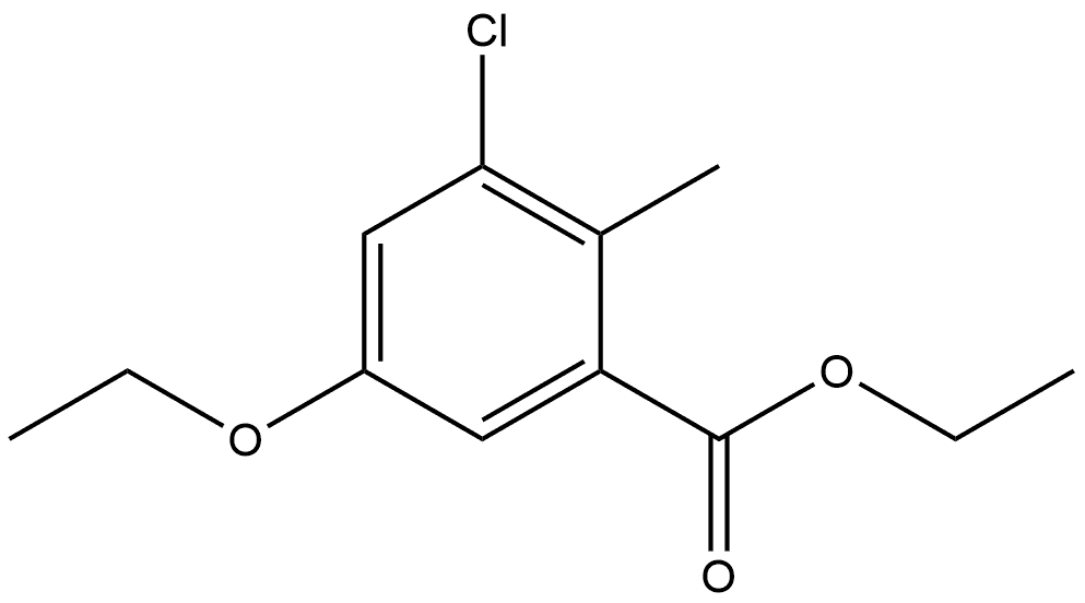 Ethyl 3-chloro-5-ethoxy-2-methylbenzoate Structure