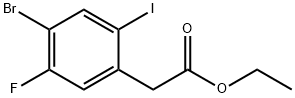 Benzeneacetic acid, 4-bromo-5-fluoro-2-iodo-, ethyl ester 구조식 이미지