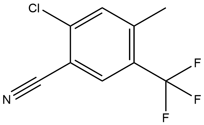 2-Chloro-4-methyl-5-(trifluoromethyl)benzonitrile Structure