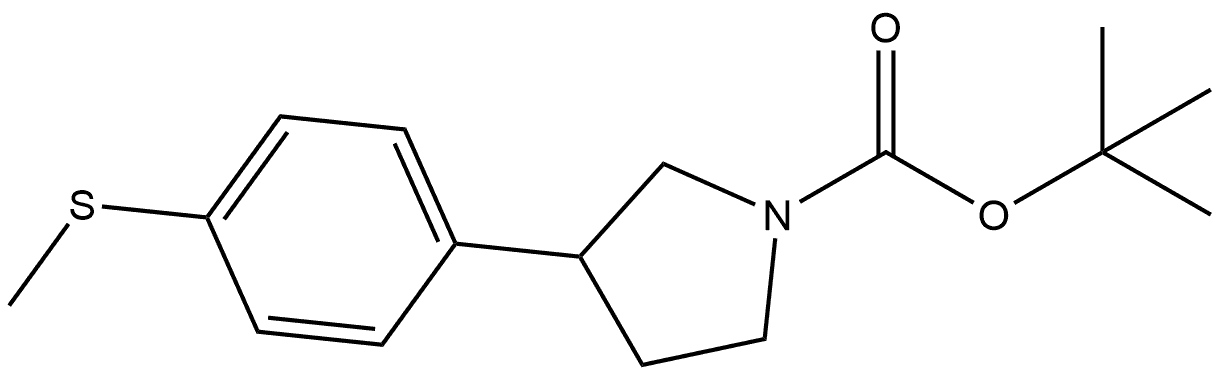 1-Boc-3-[4-(methylthio)phenyl]pyrrolidine Structure