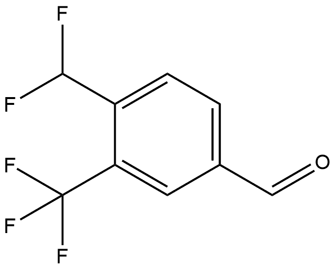 4-(Difluoromethyl)-3-(trifluoromethyl)benzaldehyde Structure