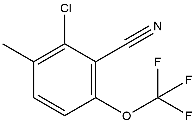 2-Chloro-3-methyl-6-(trifluoromethoxy)benzonitrile Structure