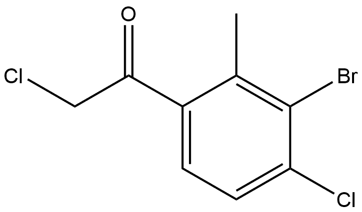 1-(3-Bromo-4-chloro-2-methylphenyl)-2-chloroethanone Structure