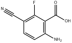 Benzoic acid, 6-amino-3-cyano-2-fluoro- Structure