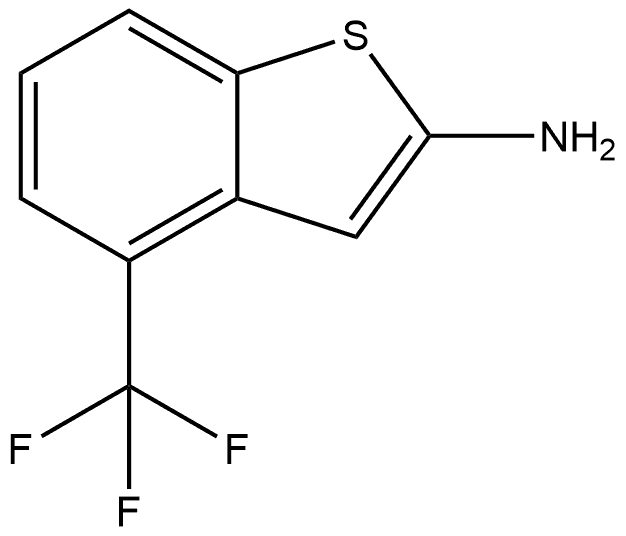 Benzo[b]thiophen-2-amine, 4-(trifluoromethyl)- Structure