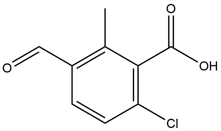 6-Chloro-3-formyl-2-methylbenzoic acid Structure