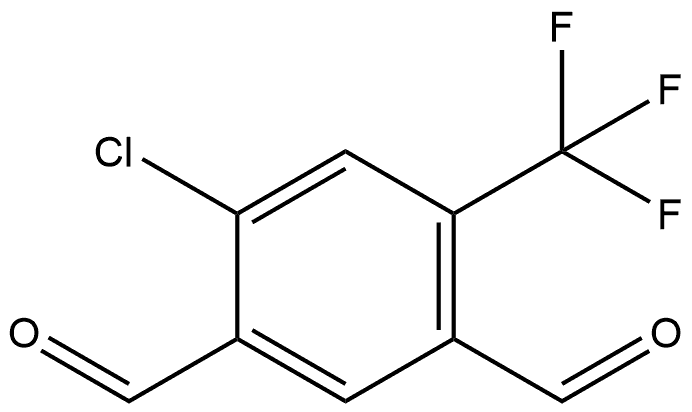 4-Chloro-6-(trifluoromethyl)-1,3-benzenedicarboxaldehyde Structure