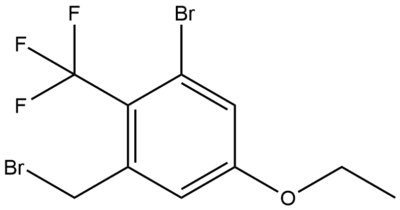 1-Bromo-3-(bromomethyl)-5-ethoxy-2-(trifluoromethyl)benzene Structure