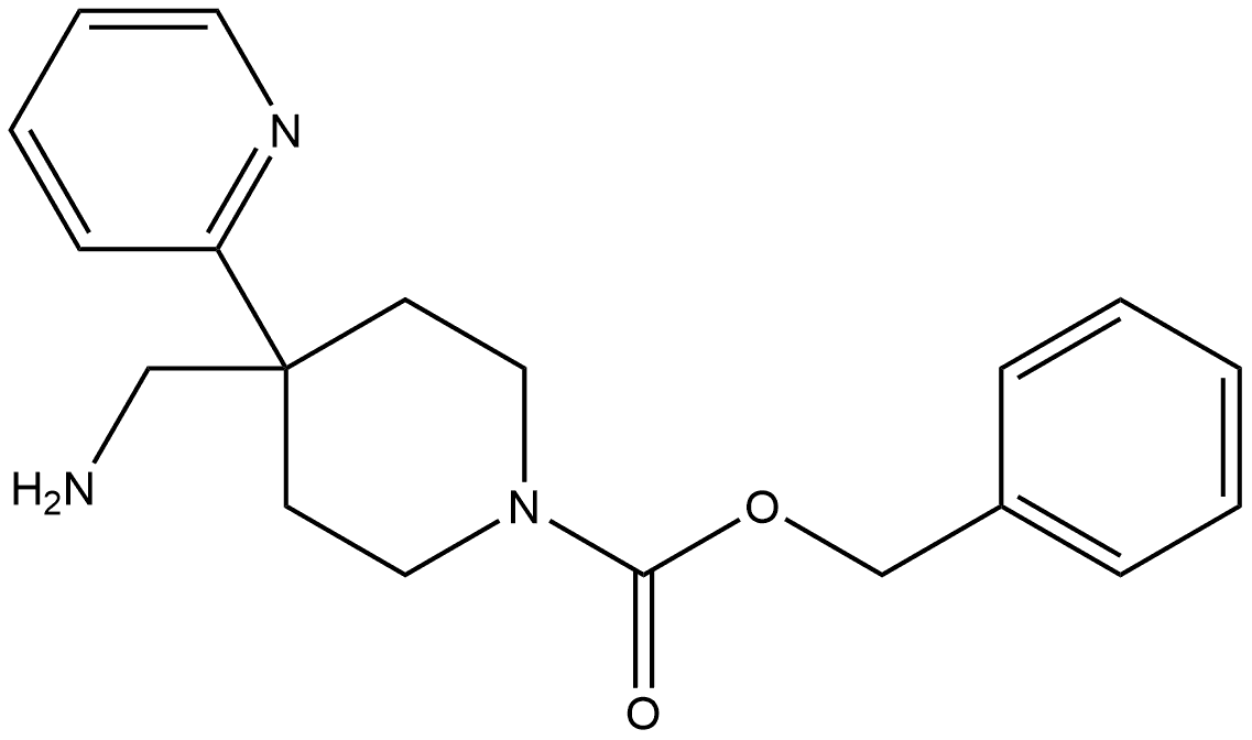 benzyl 4-(aminomethyl)-4-(pyridin-2-yl)piperidine-1-carboxylate Structure