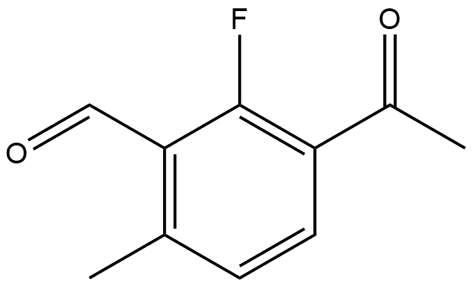 3-Acetyl-2-fluoro-6-methylbenzaldehyde 구조식 이미지