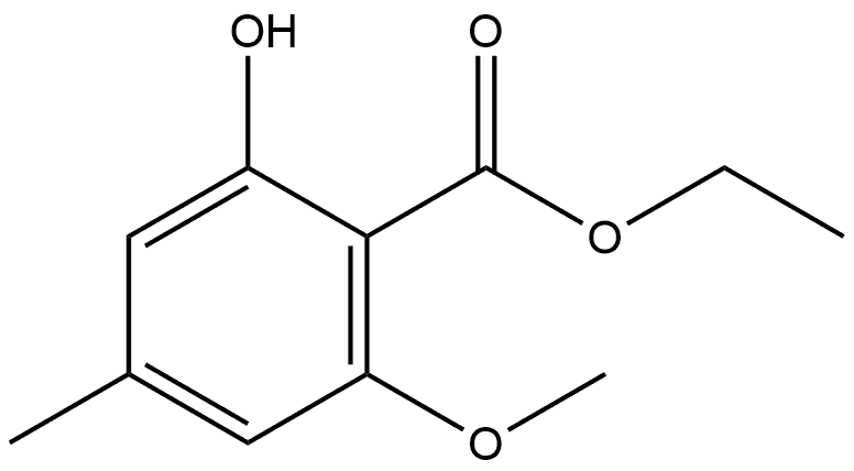 Ethyl 2-hydroxy-6-methoxy-4-methylbenzoate Structure