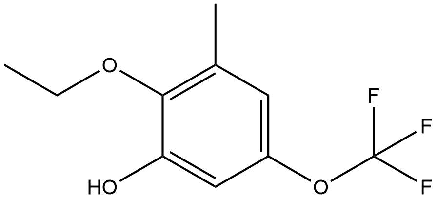 2-Ethoxy-3-methyl-5-(trifluoromethoxy)phenol Structure