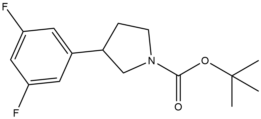 1-Boc-3-(3,5-difluorophenyl)pyrrolidine Structure