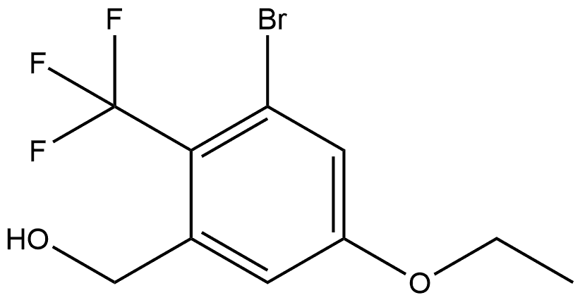 3-Bromo-5-ethoxy-2-(trifluoromethyl)benzenemethanol Structure