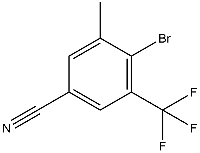 4-Bromo-3-methyl-5-(trifluoromethyl)benzonitrile Structure