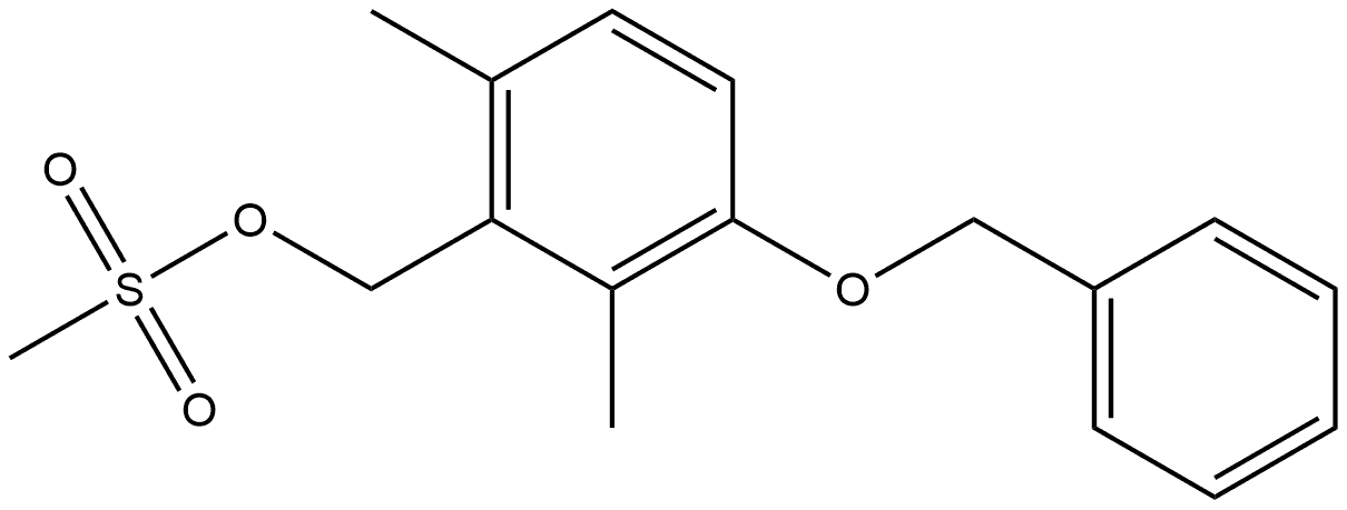 Benzenemethanol, 2,6-dimethyl-3-(phenylmethoxy)-, 1-methanesulfonate Structure