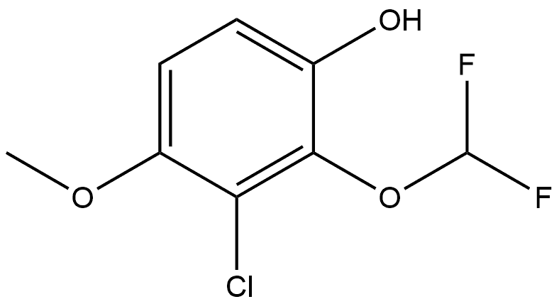 3-Chloro-2-(difluoromethoxy)-4-methoxyphenol Structure