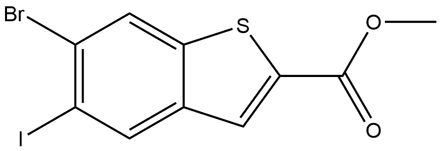 methyl 6-bromo-5-iodobenzo[b]thiophene-2-carboxylate Structure