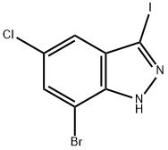 7-bromo-5-chloro-3-iodo-1H-indazole Structure