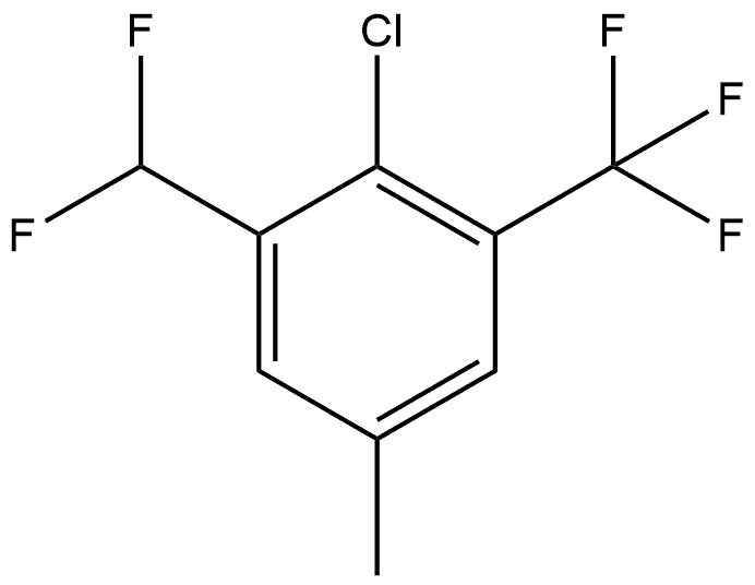 2-Chloro-1-(difluoromethyl)-5-methyl-3-(trifluoromethyl)benzene Structure