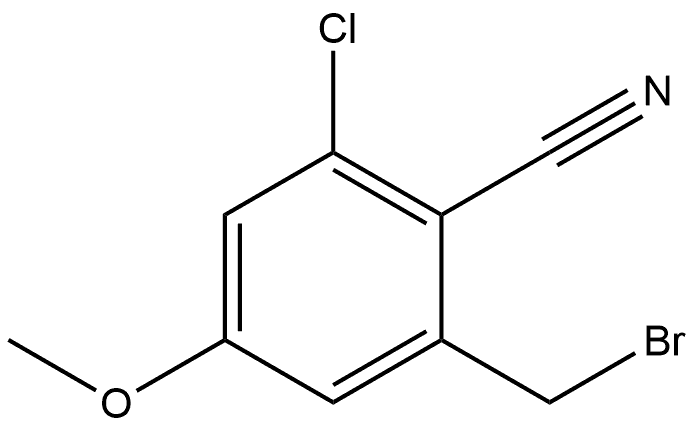 2-(Bromomethyl)-6-chloro-4-methoxybenzonitrile Structure