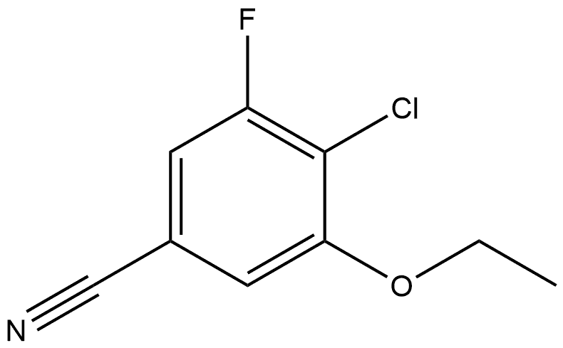 4-Chloro-3-ethoxy-5-fluorobenzonitrile Structure