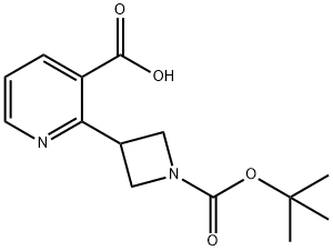 3-Pyridinecarboxylic acid, 2-[1-[(1,1-dimethylethoxy)carbonyl]-3-azetidinyl]- Structure