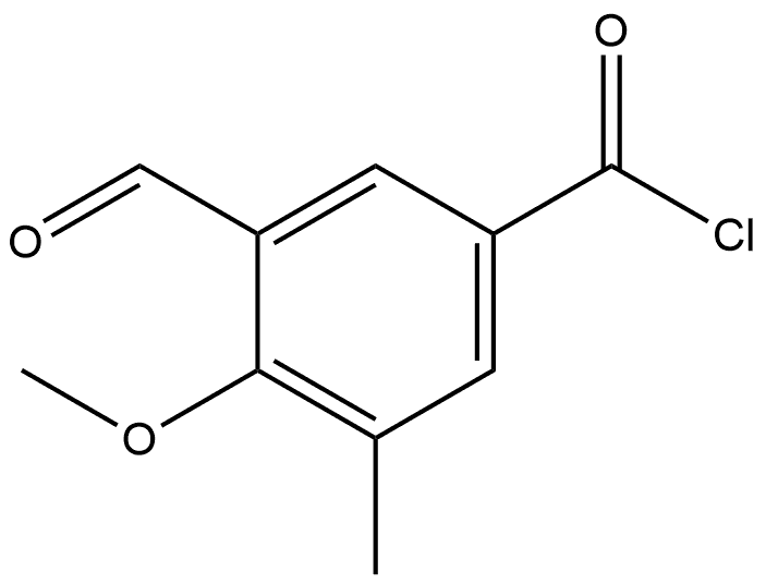 3-Formyl-4-methoxy-5-methylbenzoyl chloride Structure