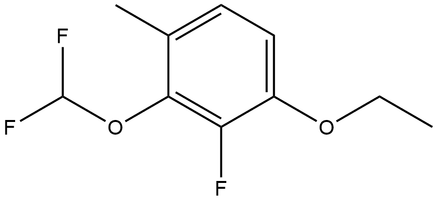 2-(Difluoromethoxy)-4-ethoxy-3-fluoro-1-methylbenzene Structure