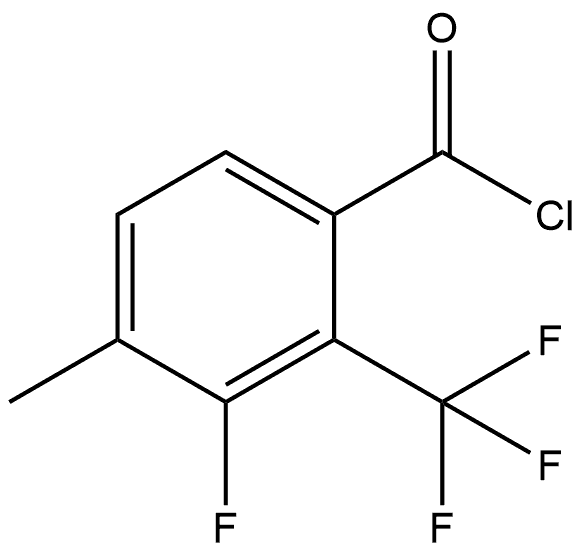 3-Fluoro-4-methyl-2-(trifluoromethyl)benzoyl chloride Structure