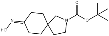 2-Azaspiro[4.5]decane-2-carboxylic acid, 8-(hydroxyimino)-, 1,1-dimethylethyl ester Structure