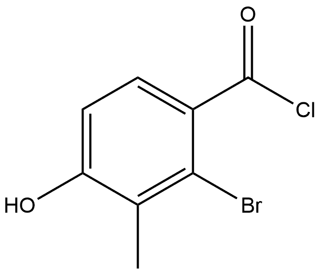 2-Bromo-4-hydroxy-3-methylbenzoyl chloride Structure