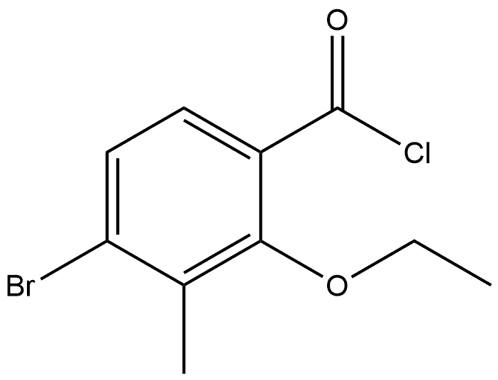 4-Bromo-2-ethoxy-3-methylbenzoyl chloride 구조식 이미지