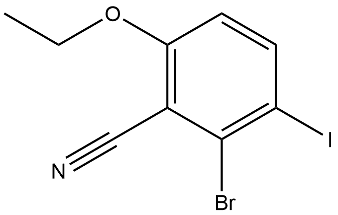 2-Bromo-6-ethoxy-3-iodobenzonitrile Structure