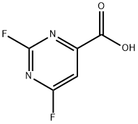 4-Pyrimidinecarboxylic acid, 2,6-difluoro- Structure