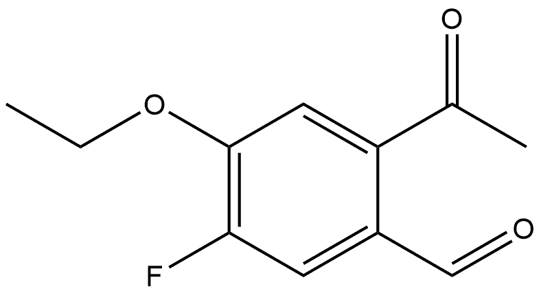 2-Acetyl-4-ethoxy-5-fluorobenzaldehyde Structure