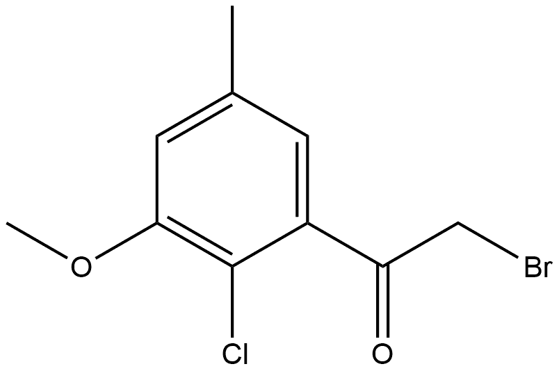 2-Bromo-1-(2-chloro-3-methoxy-5-methylphenyl)ethanone Structure