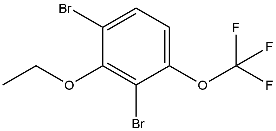 1,3-Dibromo-2-ethoxy-4-(trifluoromethoxy)benzene Structure