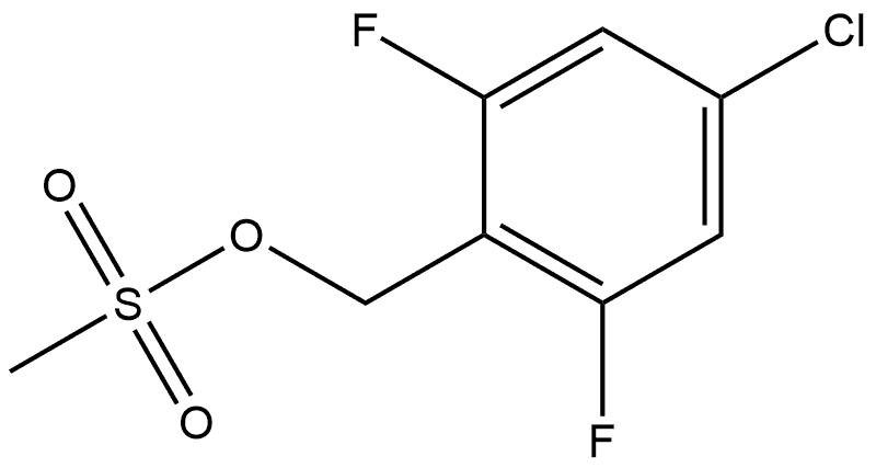 Benzenemethanol, 4-chloro-2,6-difluoro-, 1-methanesulfonate Structure