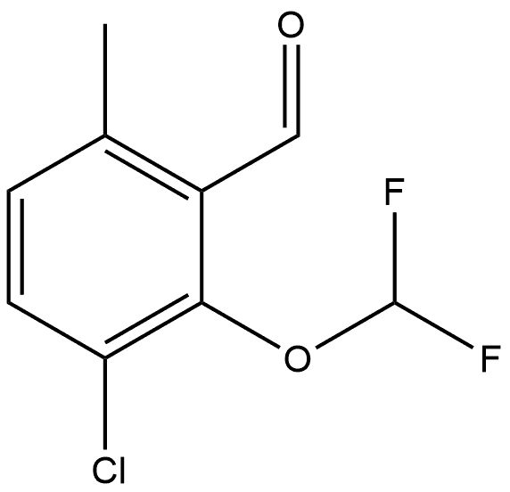 3-chloro-2-(difluoromethoxy)-6-methylbenzaldehyde Structure