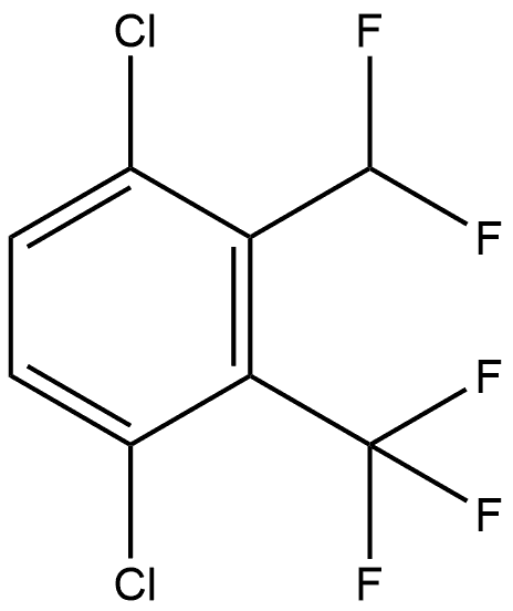 1,4-Dichloro-2-(difluoromethyl)-3-(trifluoromethyl)benzene Structure