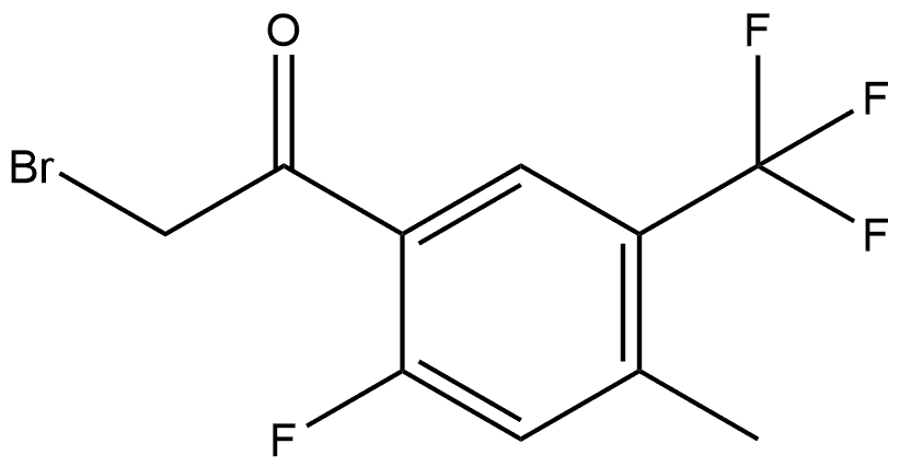 2-Bromo-1-[2-fluoro-4-methyl-5-(trifluoromethyl)phenyl]ethanone Structure