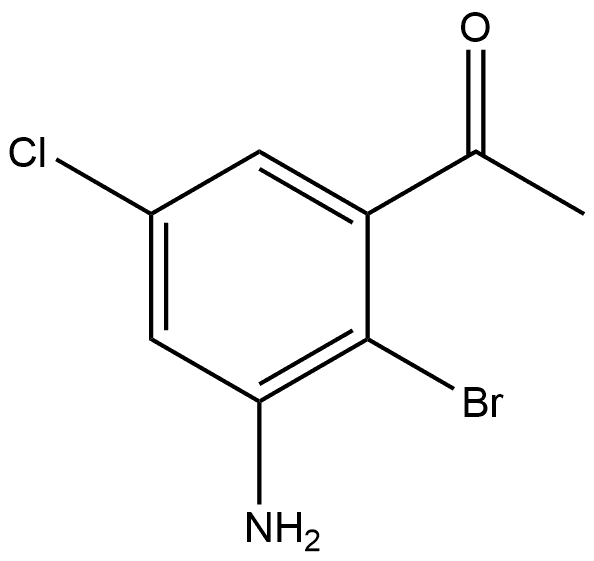 1-(3-Amino-2-bromo-5-chloro-phenyl)-ethanone Structure