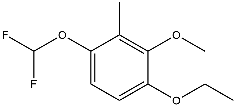 1-(Difluoromethoxy)-4-ethoxy-3-methoxy-2-methylbenzene Structure