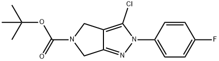 Pyrrolo[3,4-c]pyrazole-5(4H)-carboxylic acid, 3-chloro-2-(4-fluorophenyl)-2,6-dihydro-, 1,1-dimethylethyl ester Structure